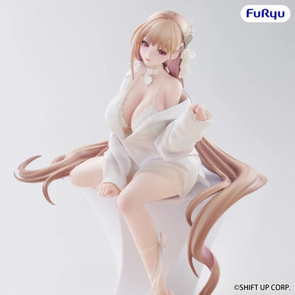 Goddess of Victory Nikke Viper Noodle Stopper figure seated in white outfit with long flowing hair