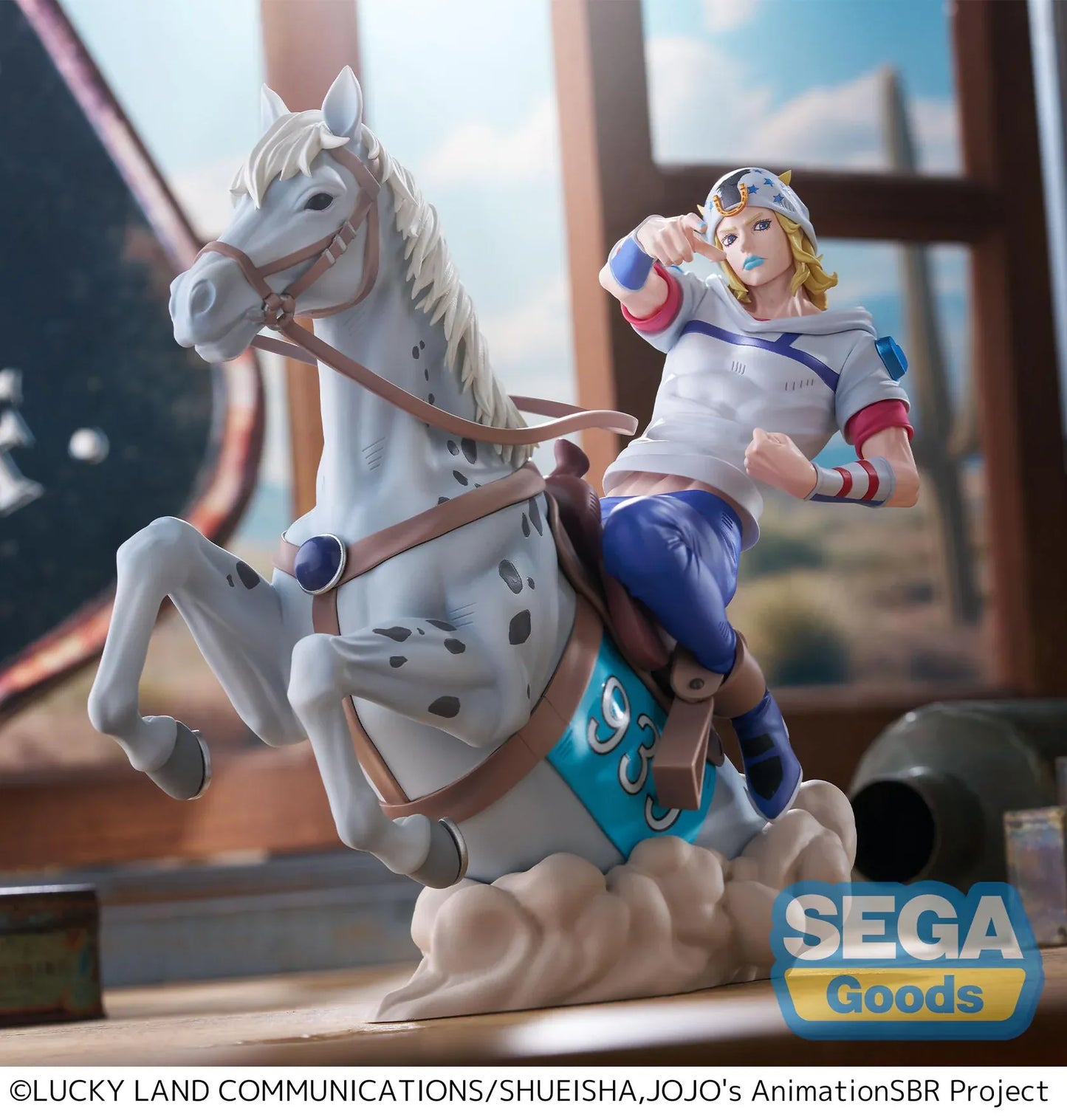 Johnny Joestar Xross Link MAX figure riding horse from JoJo's Bizarre Adventure Steel Ball Run by SEGA