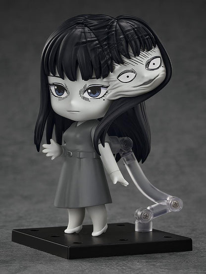 Junji Ito Maniac Nendoroid Tomie chibi horror figure with long black hair and monochrome dress