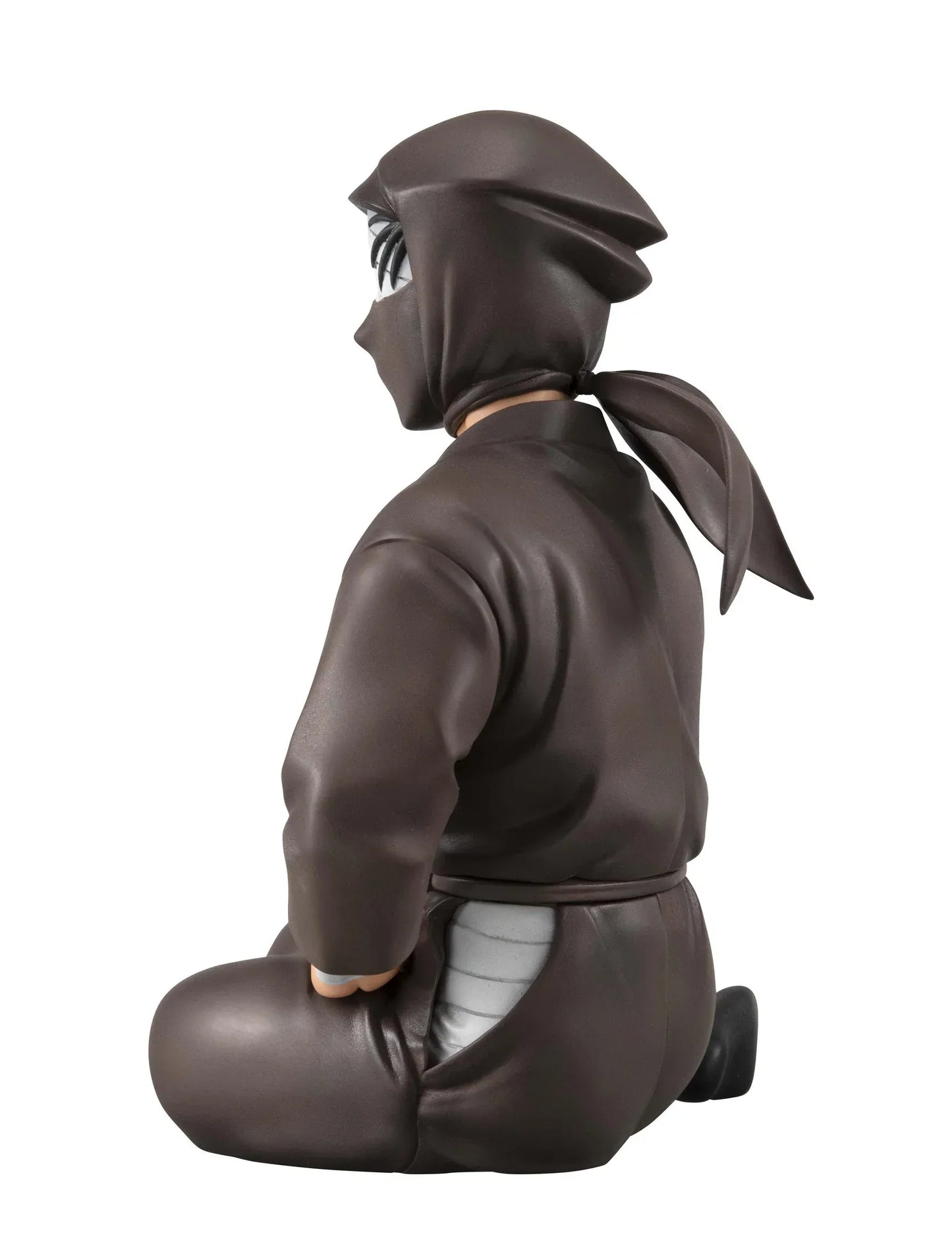 Nintama Rantaro G.E.M. Series Zatto-san palm size figure seated in hand with ninja outfit