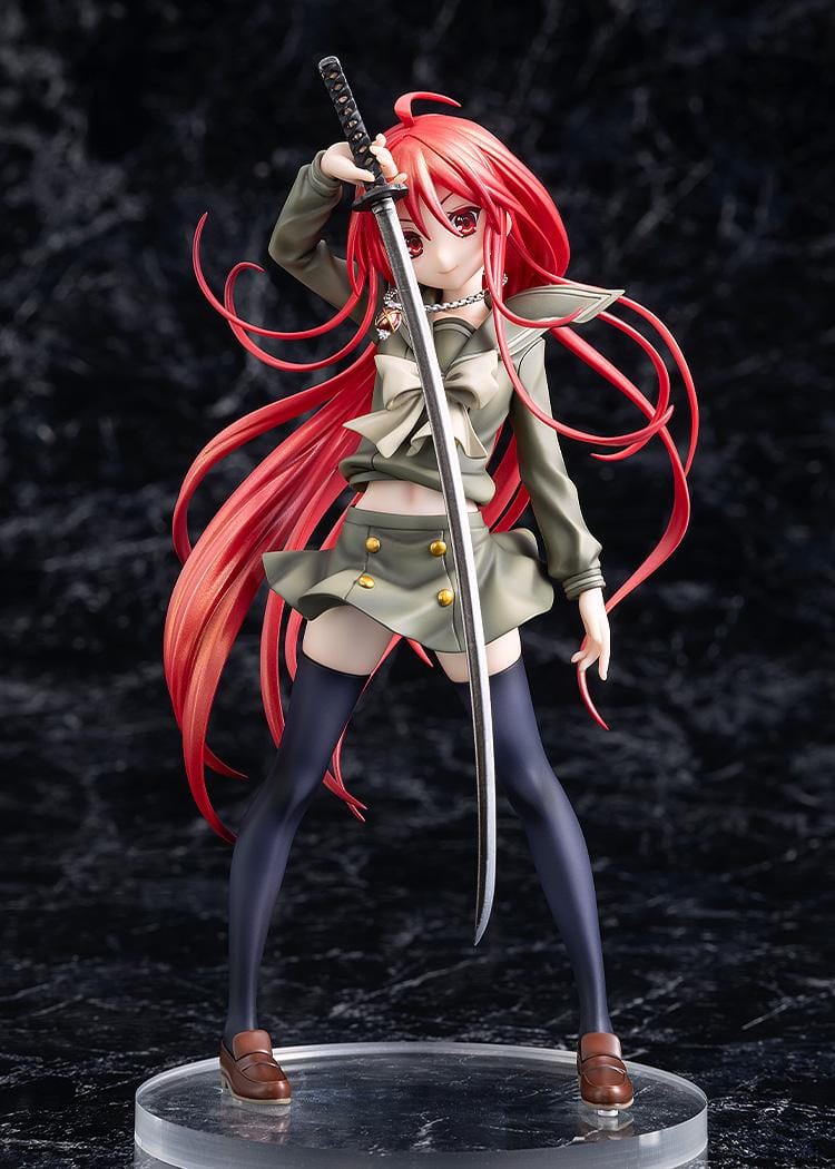 Shakugan no Shana Shana Light Novel Non-scale Figure illustration by Noizi Ito with red hair, school uniform, sword, and confident pose