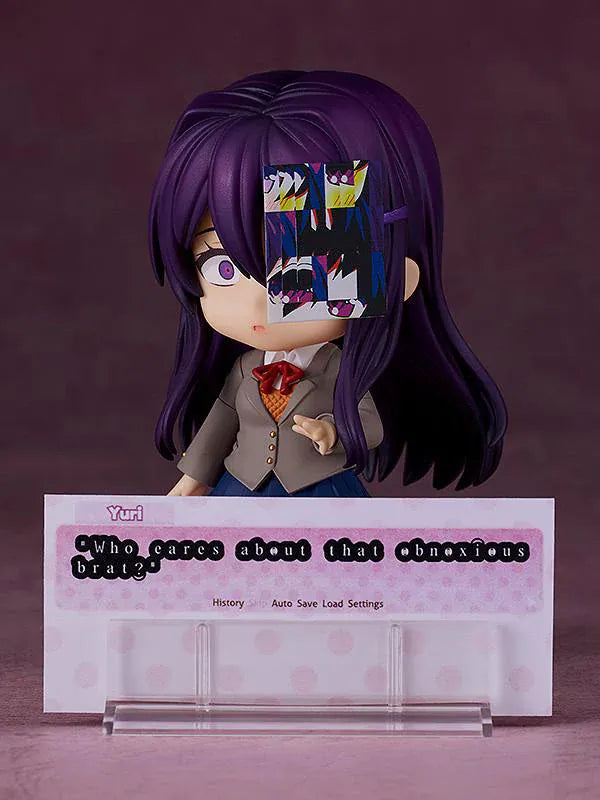 Yuri Nendoroid figure from Doki Doki Literature Club holding book chibi anime figure
