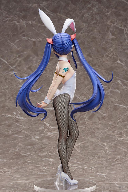 FAIRY TAIL Wendy Marvell Bunny Ver. 1/4 Scale Figure with blue hair white bunny outfit and tall bunny ears
