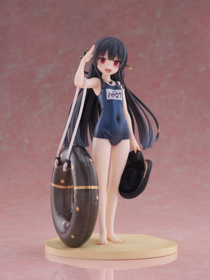 Maitetsu Last Run Hachiroku School Swimsuit Ver. 1/6 Scale Figure with conductor cap, salute pose, inner tube accessory, and display base