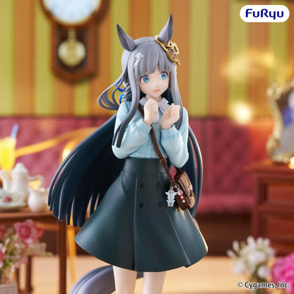 Chrono Genesis Trio-Try-iT figure wearing a blue-and-black outfit with long flowing hair, horse ears, a decorative headpiece, and a shoulder bag.
