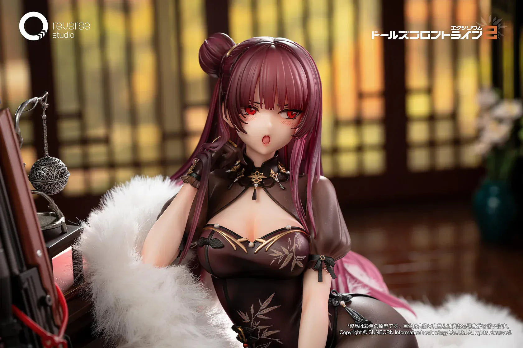 Makiatto 1/6 scale figure from Girls' Frontline 2 Exilium Embroidered Bamboo Blooming Shadows version with detailed outfit and weapon accessory