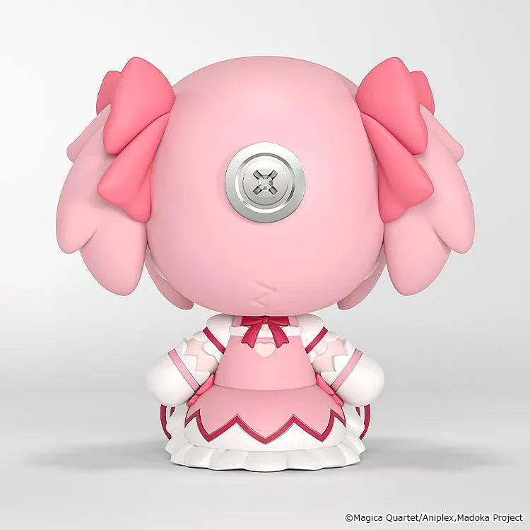 Puella Magi Madoka Magica Huggy Good Smile Madoka Kaname Figure with pink hair, bow details, and cute seated pose