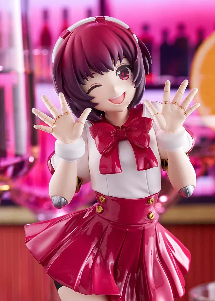 VA-11 HALL-A POP UP PARADE Dorothy Haze L Size Figure in a glossy red and white outfit with a cheerful winking pose