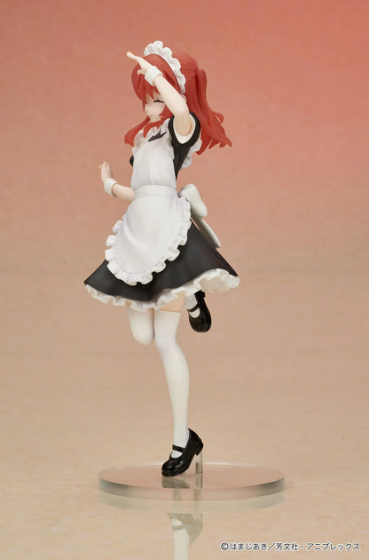 BOCCHI THE ROCK! DIGSTA Ikuyo Kita figure wearing a black-and-white maid outfit in a cheerful one-legged pose.