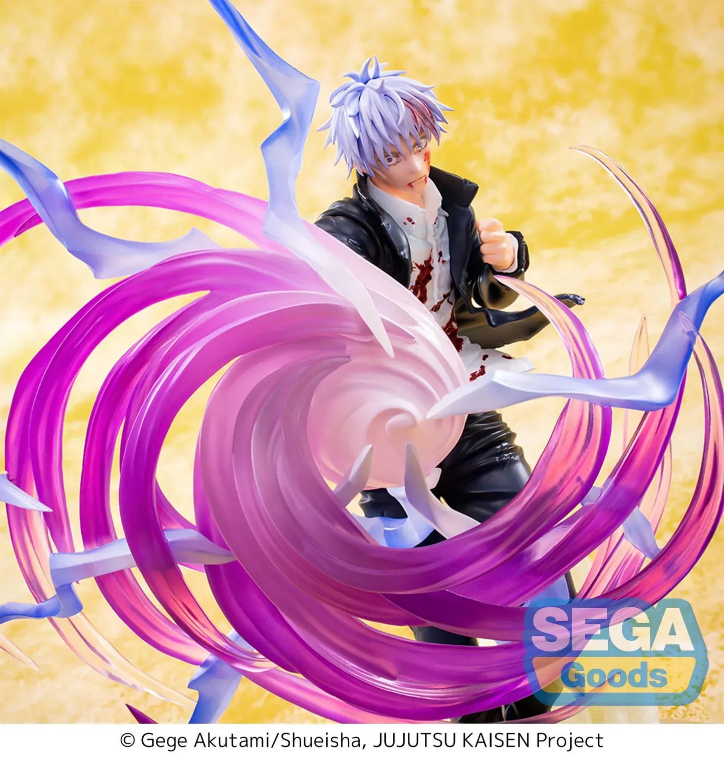 Satoru Gojo Hollow Purple Luminasta figure from Jujutsu Kaisen Hidden Inventory arc with purple energy effects