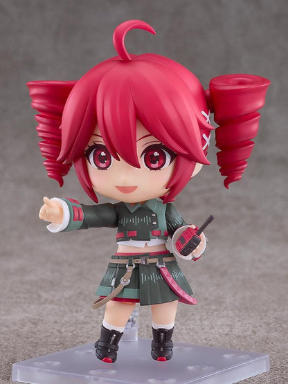 Kasane Teto VOICEPEAK Nendoroid figure with red twin drill hair holding device