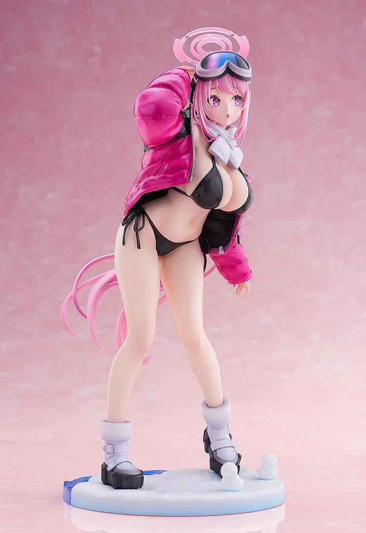 Blue Archive Eimi swimsuit 1/7 scale figure with pink jacket black bikini and long pink hair