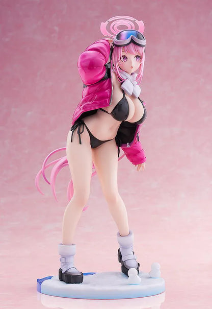 Blue Archive Eimi swimsuit 1/7 scale figure with pink jacket black bikini and long pink hair
