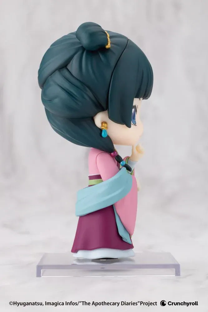The Apothecary Diaries Oshi Works Mini Maomao Garden Party Ver Figure wearing a colorful pink green and blue formal outfit