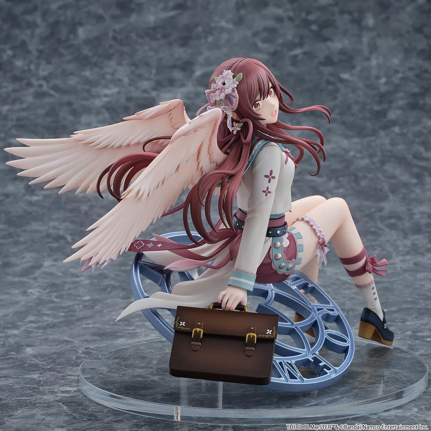 Amana Osaki Gardienne Tourmaline 1/6 scale figure with wings seated on clock base with handbag