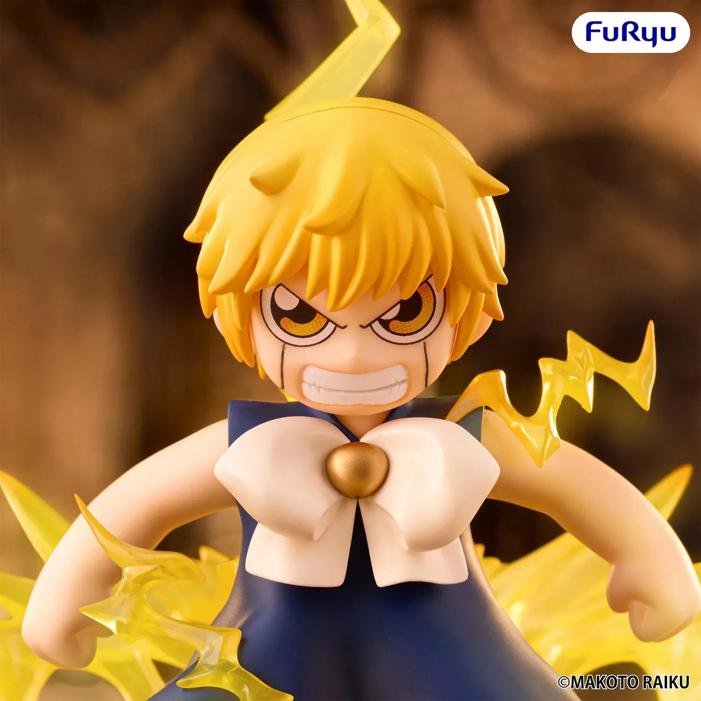 Zatch Bell Muchute Zatch Bell Figure with yellow lightning effects, dynamic battle pose, and determined expression