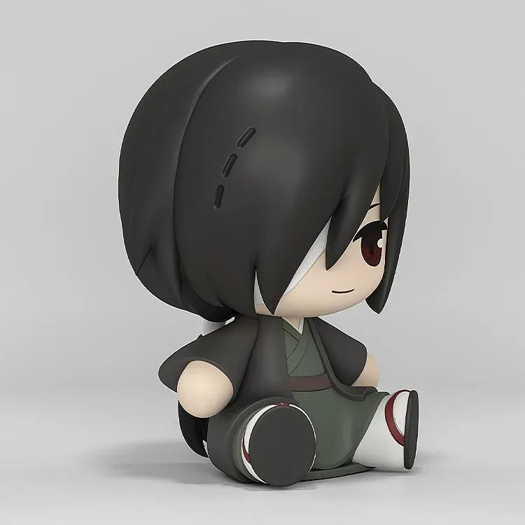 Seiji Matoba Huggy Good Smile figure seated in a traditional dark outfit with long black hair covering his right eye.