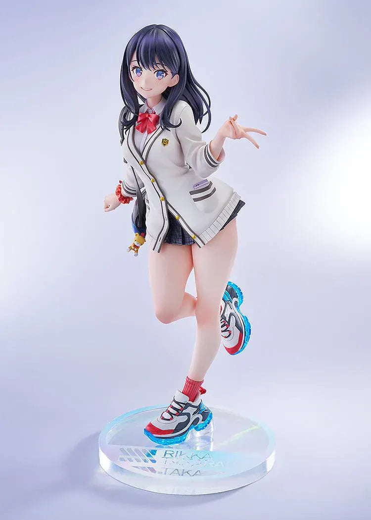 SSSS Gridman Rikka Takarada 1/7 scale figure feat Toridamono wearing school outfit and sneakers
