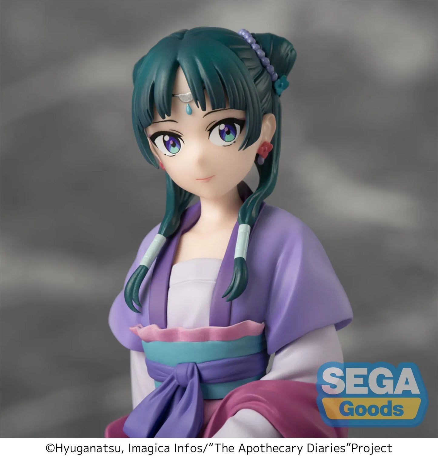 The Apothecary Diaries Maomao Moon Fairy Ver Premium Perching Figure Reissue wearing a pastel outfit in a seated pose