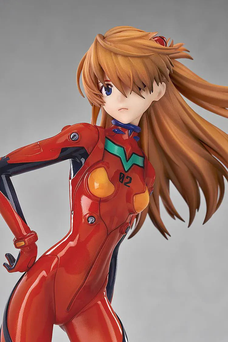 Rebuild of Evangelion Asuka Shikinami Langley 1/7 scale figure in red plugsuit standing on battle-style base