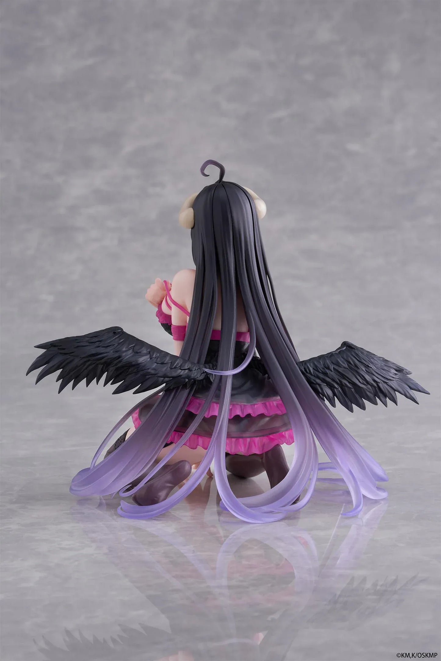 Albedo Negligee Desktop Cute Figure Overlord anime figure with wings and horns seated pose