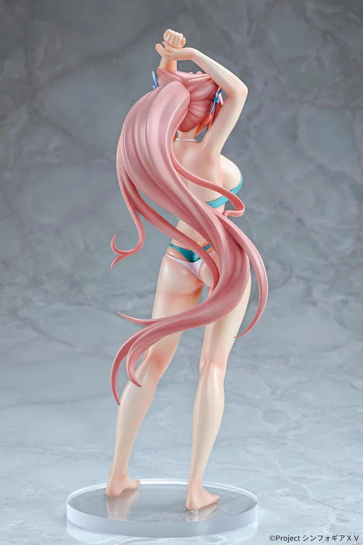 Senki Zesshou Symphogear XV Maria Cadenzavna Eve Bikini Style Gloss Ver. 1/7 Scale Figure in a turquoise and white swimsuit