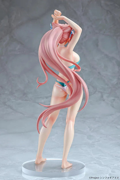 Senki Zesshou Symphogear XV Maria Cadenzavna Eve Bikini Style Gloss Ver. 1/7 Scale Figure in a turquoise and white swimsuit