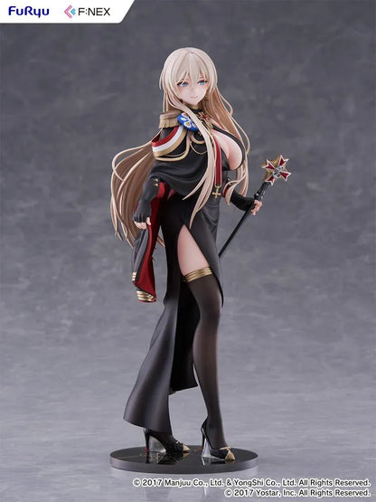 Azur Lane Bismarck Formal Dress Ver 1/7 Scale Figure wearing an elegant black and red outfit with staff