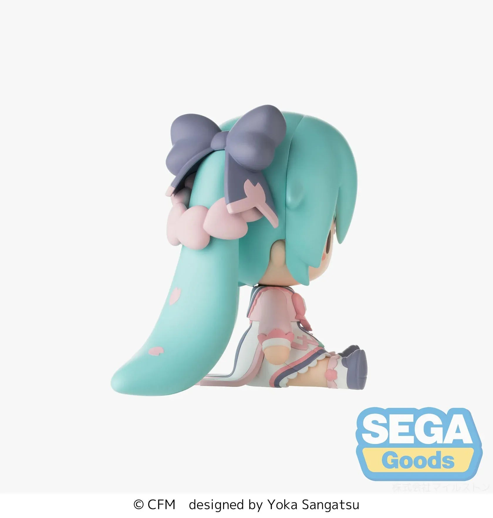 Hatsune Miku Fuwa Petit chibi figure in pastel school outfit sitting pose