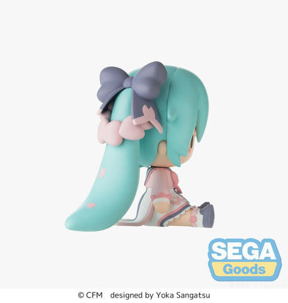 Hatsune Miku Fuwa Petit chibi figure in pastel school outfit sitting pose