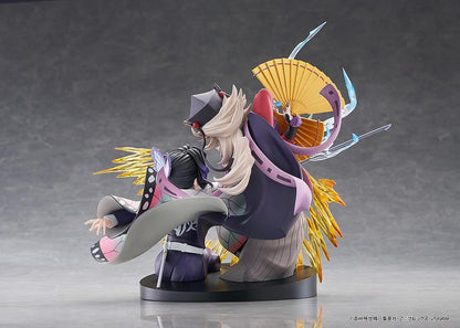 Demon Slayer Kimetsu no Yaiba Shinobu Kocho and Doma Non-Scale Figure with battle pose, translucent attack effects, fan accessory, and display base