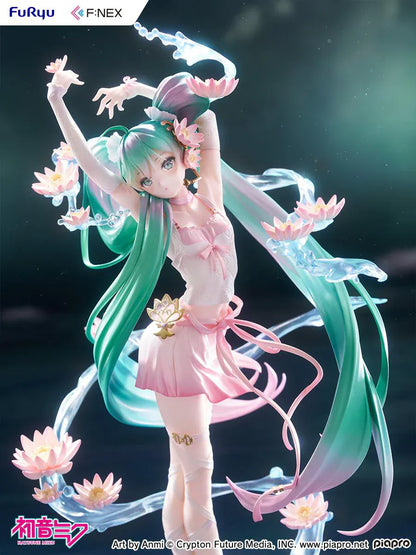 Vocaloid Hatsune Miku Water Lily Ver. 1/7 scale figure with flowing hair translucent water effects and lotus flowers