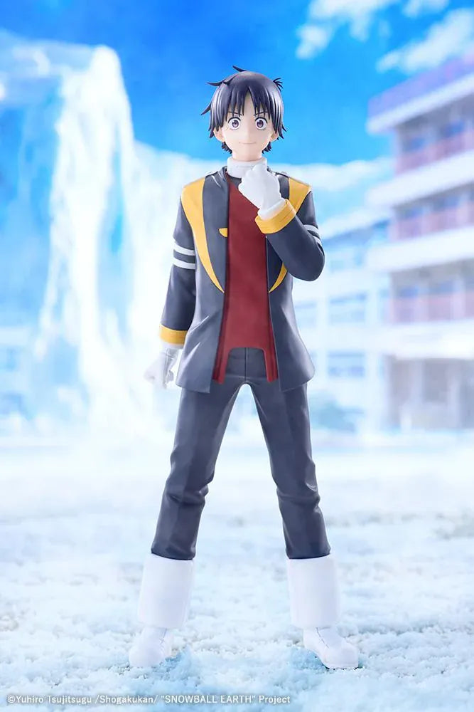 Tetsuo Yabusame figure standing on a black base, wearing a dark uniform with yellow accents and white gloves.