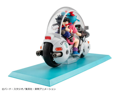 Dragon Ball Desktop Real McCoy 06 Son Goku and Bulma riding Capsule Corp motorcycle figure