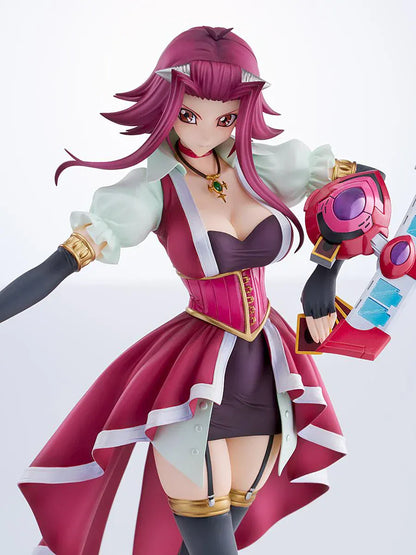 Yu-Gi-Oh! 5D’s Akiza Izinski 1/7 scale anime figure with Duel Disk and flowing costume details