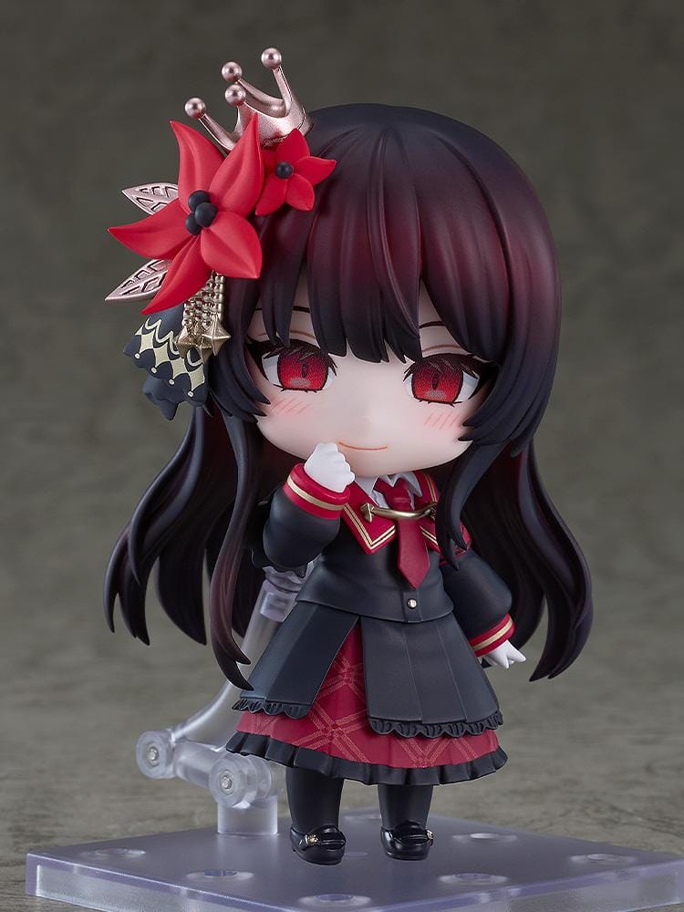 Magical Girl Witch Trials Nendoroid Hiro Nikaido figure with gothic outfit red eyes and floral crown accessory