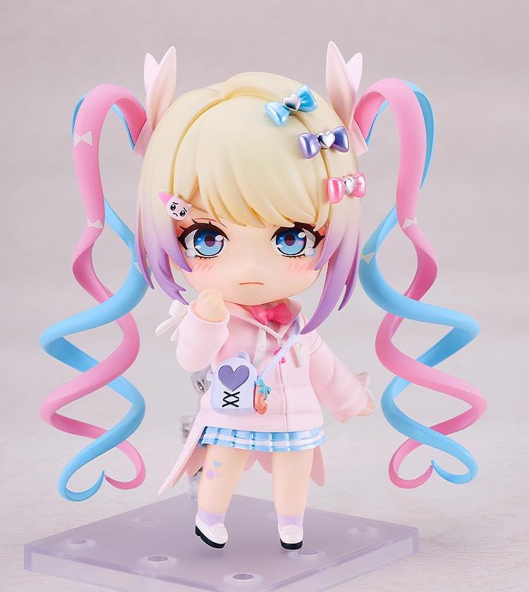 Needy Streamer Overload Nendoroid No.2869 OMGKawaiiAngel (Outing Ver.) figure featuring pastel twin-tails and pink plush accessory