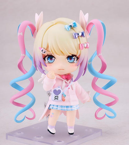 Needy Streamer Overload Nendoroid No.2869 OMGKawaiiAngel (Outing Ver.) figure featuring pastel twin-tails and pink plush accessory