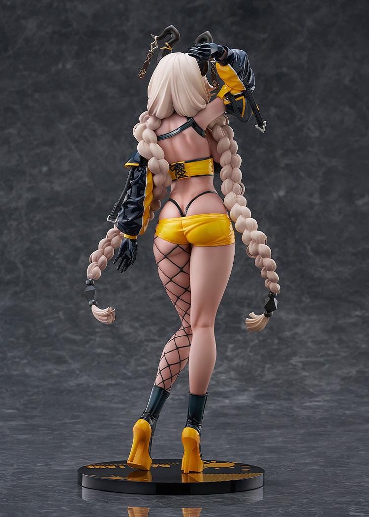 Azur Lane Owari Anime Expo 2024 Ver. 1/7 Scale Figure in black and yellow outfit with long braids and detailed base