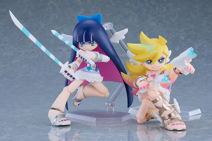 New PANTY & STOCKING with GARTERBELT figma Panty and Stocking Angel ver Figure Set in white angel outfits with halos and wings