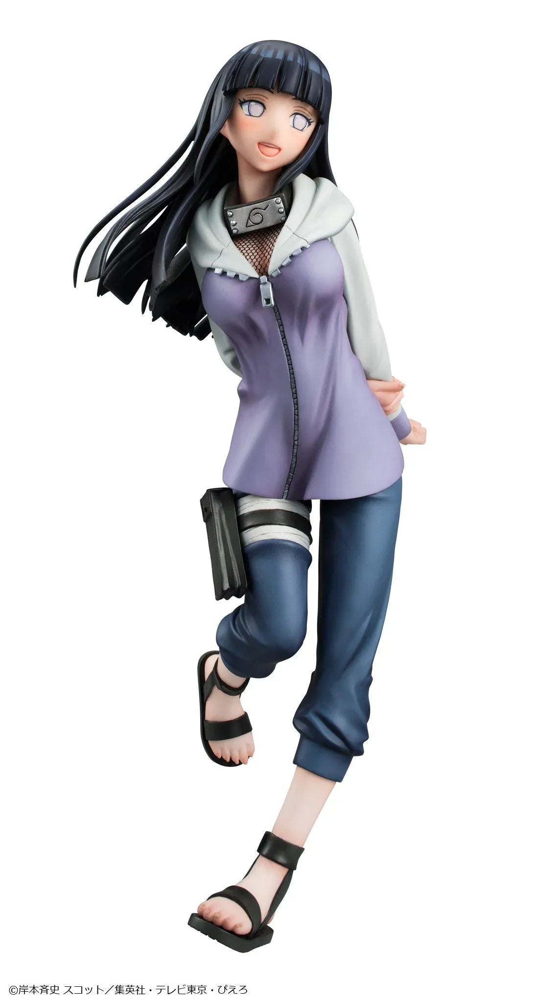 Naruto Shippuden Gals Series Hinata Hyuga figure wearing her lavender shinobi outfit in a graceful pose