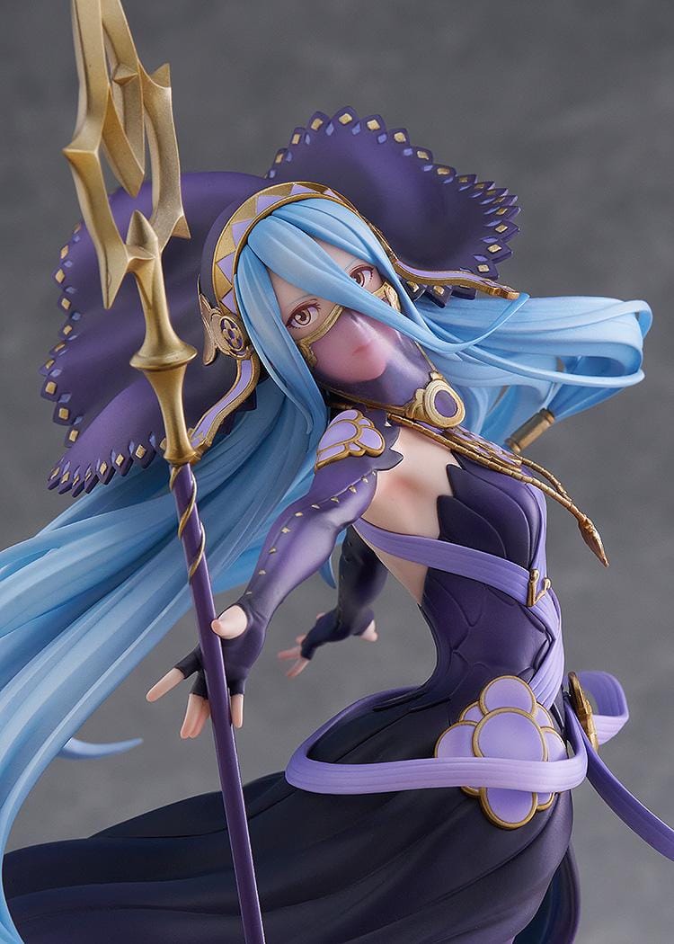 Fire Emblem Azura Dark Songstress 1/7 scale figure with flowing blue hair and ornate staff on water base