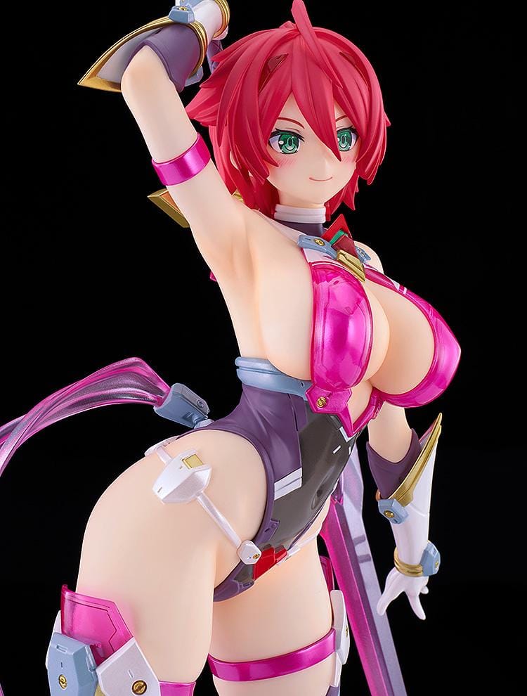 Cutie Honey Nova POP UP PARADE SP Cutie Honey Figure featuring Cutie Honey with short red hair, glossy pink battle outfit, sword accessory, and dynamic hero pose.