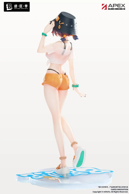 Zenless Zone Zero Limepie Belle Summer Skies 1/8 scale figure featuring Belle in a summer outfit with a bucket hat and orange shorts