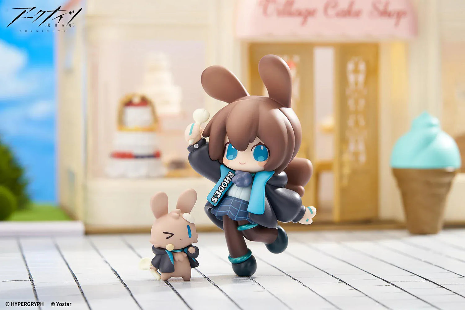 Arknights Amiya Chibi Figure Cuties Series with café dessert theme and companion character