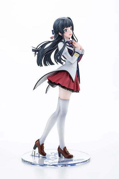 The Idolmaster Million Live Shizuka Mogami The Animation 1/8 scale figure wearing a white jacket, red skirt, and knee-high socks.