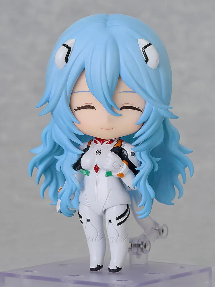 Rei Ayanami Long Hair Nendoroid Rebuild of Evangelion chibi anime figure in plugsuit Good Smile Company