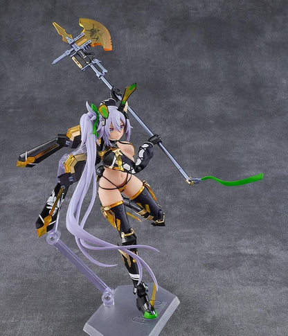 BUNNY SUIT PLANNING figma Silva Barrelline Figure featuring Silva with lavender hair, black-and-gold armored bunny suit, mechanical armor details, and large weapon accessory.
