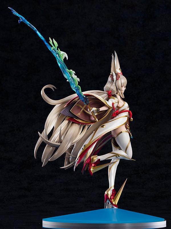 Xenoblade Chronicles 2 Nia 1/7 scale figure in her awakened form with an ornate outfit and detailed blue sword.