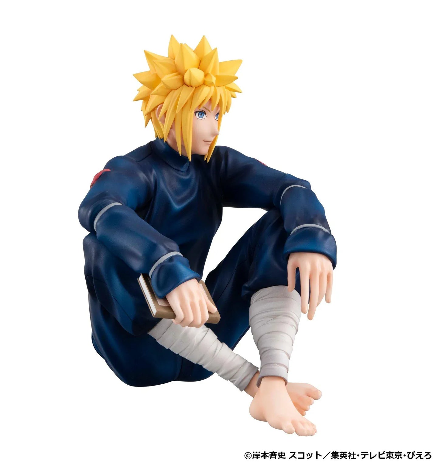 Naruto Shippuden G.E.M. Series Minato Namikaze Palm Size Figure in a relaxed seated pose